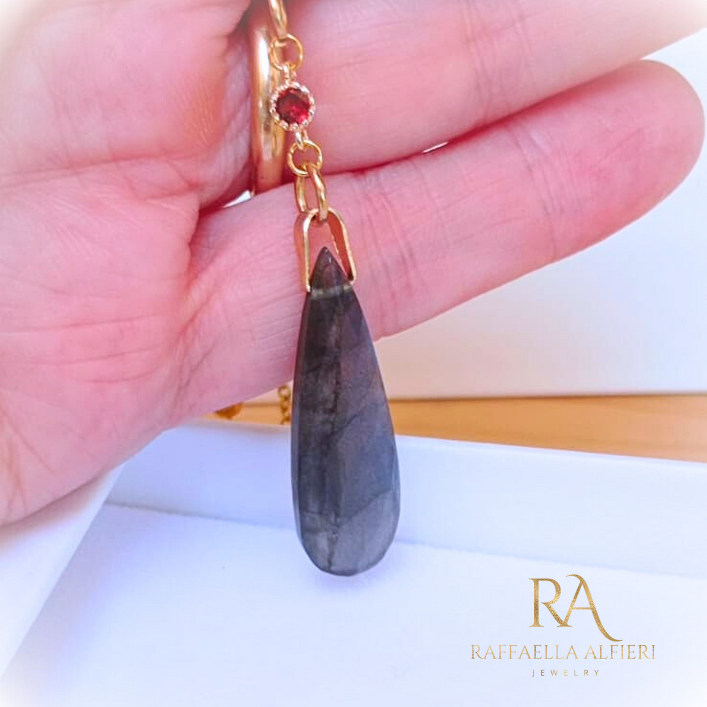 Gemstone necklace. Blue labradorite necklace. Howl's moving CastleCosplay.