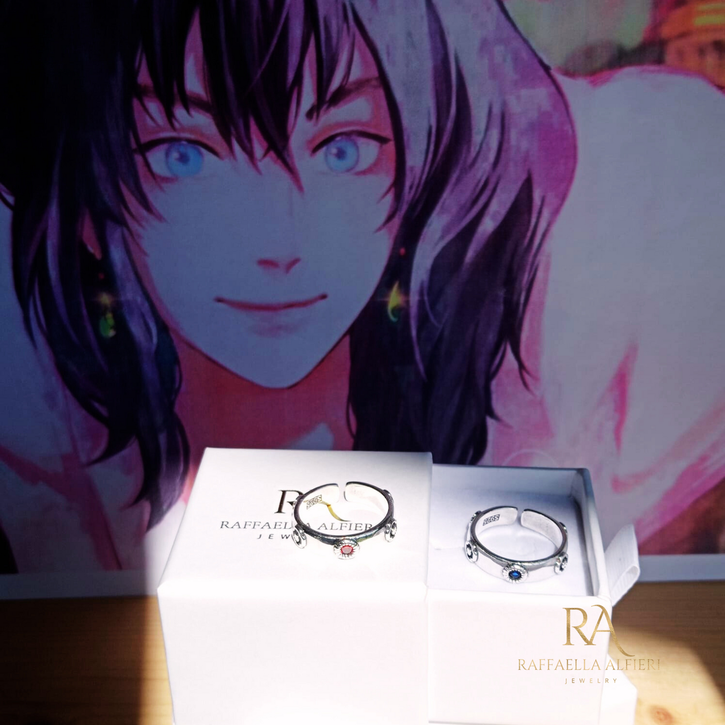 Howl's Moving Castle Ring. Sophie and Howl Rings,Silver 925 plated.
