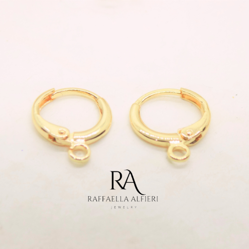 Howl's Earrings gold plated 18k Huggie Hoop