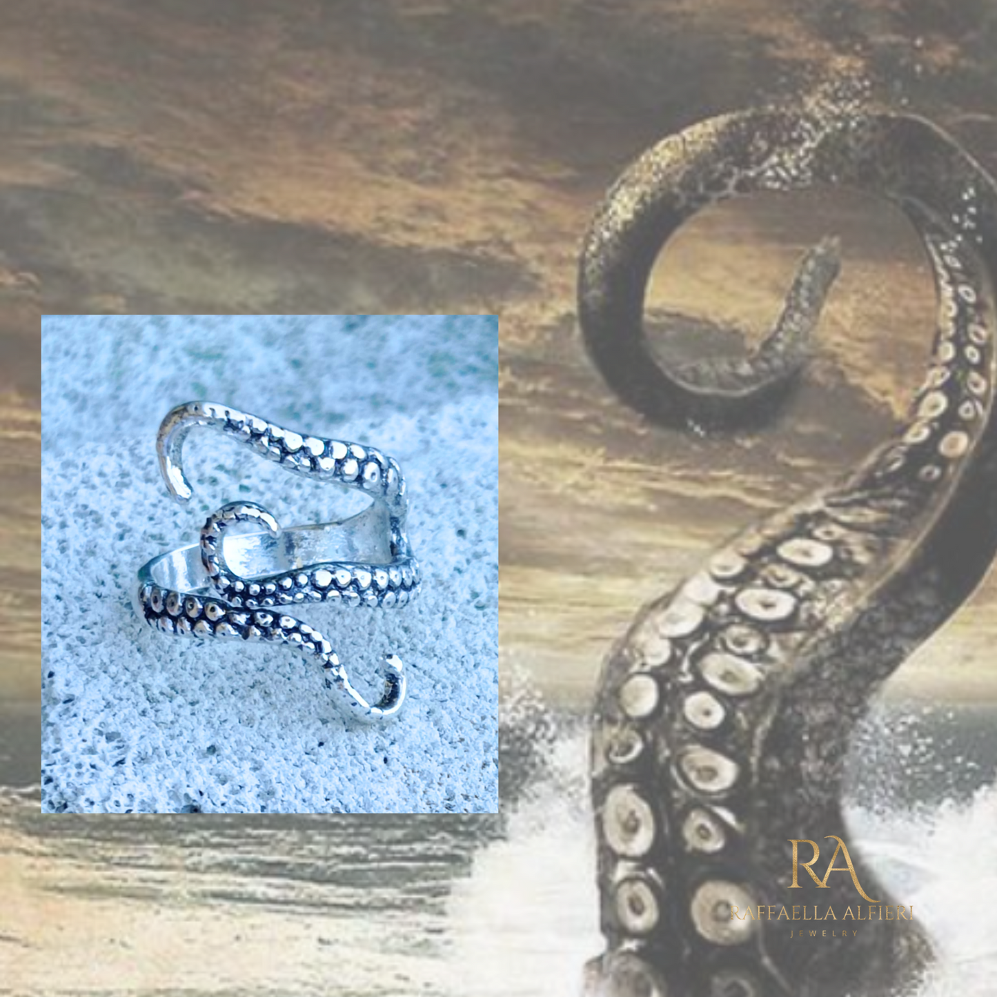 anello tentacoli polipo regolabile