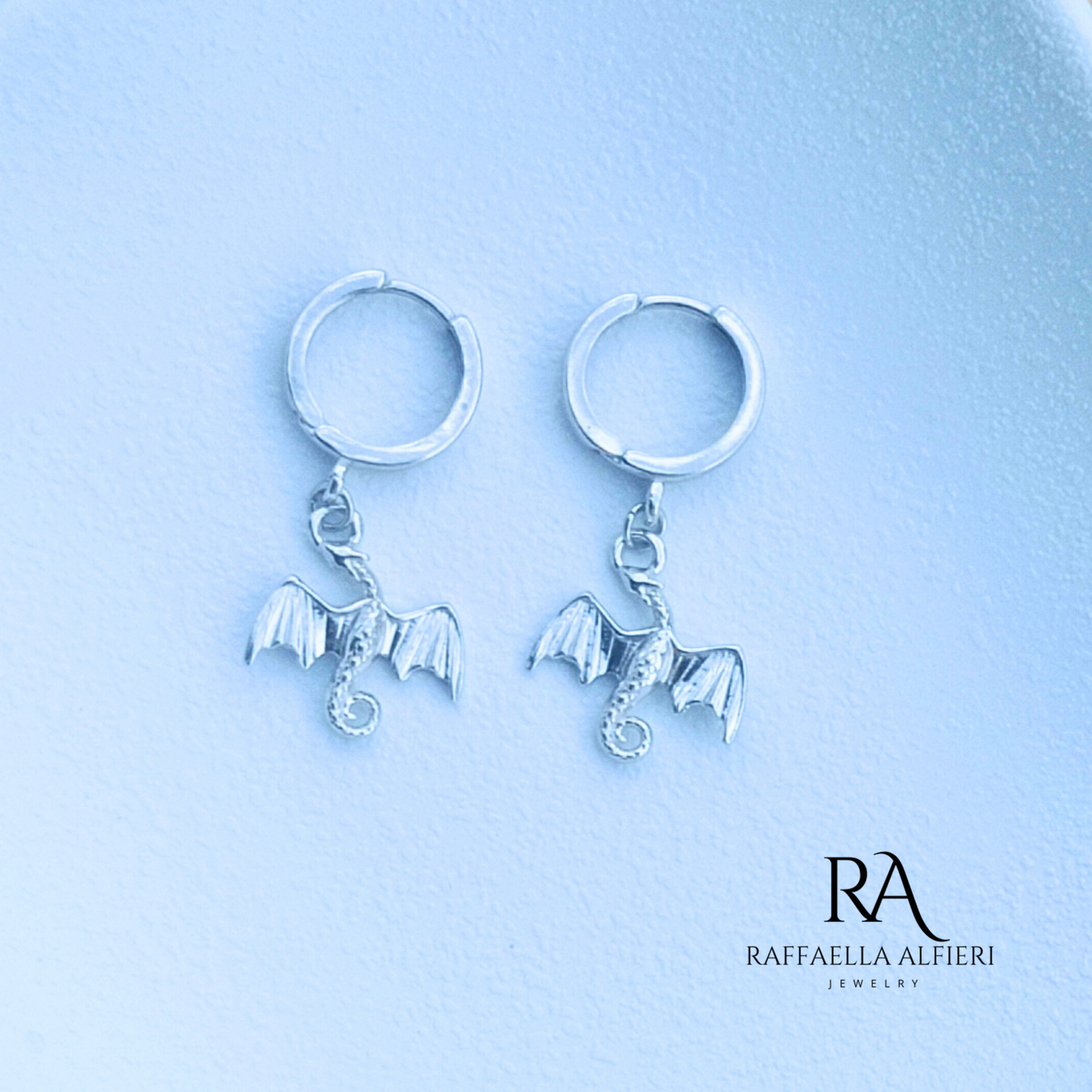 Hoops dragon earrings
