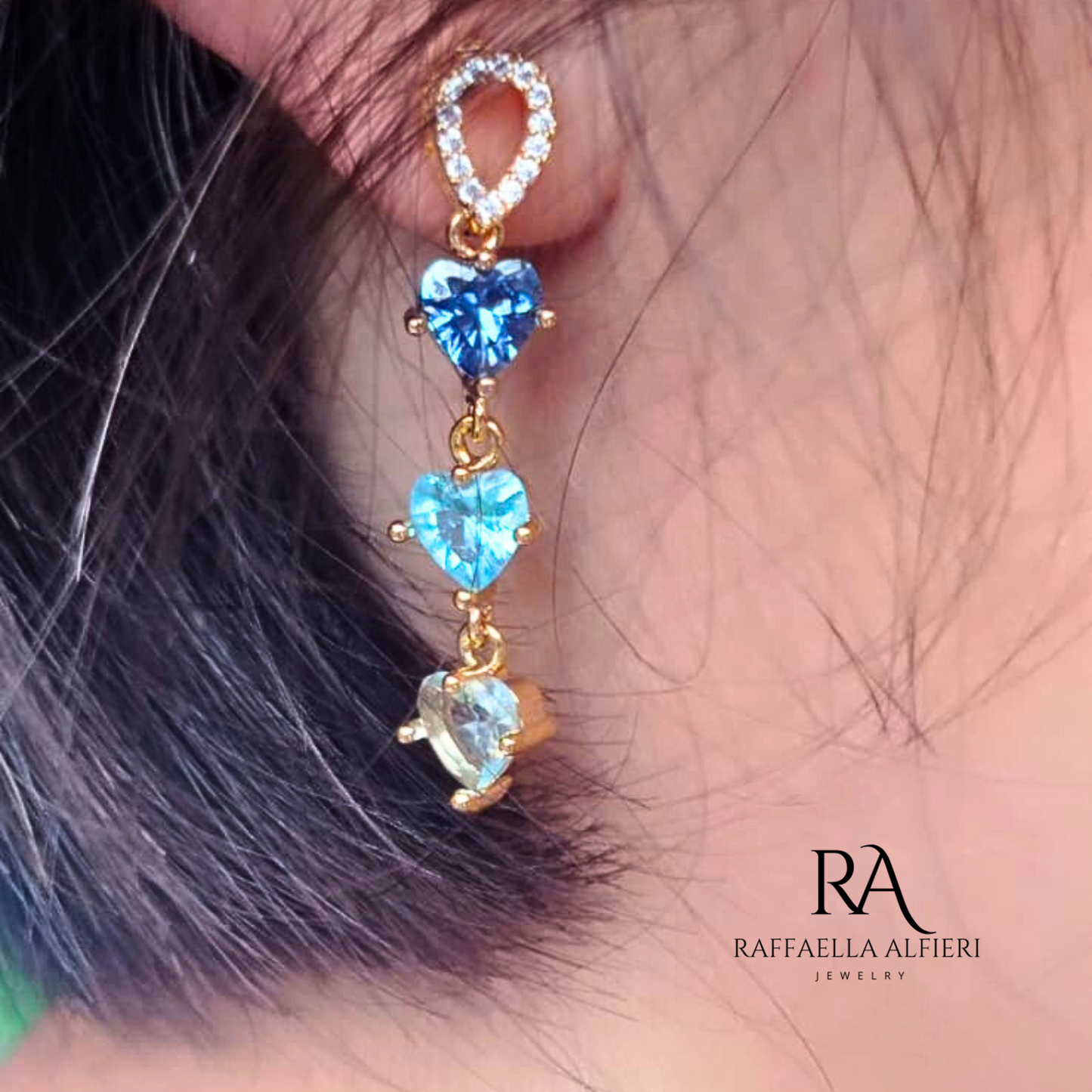 Orecchini pendenti eleganti azzurri