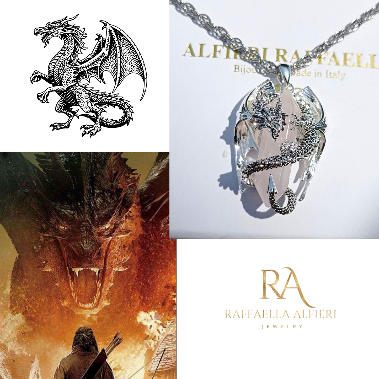 Mens dragon necklace