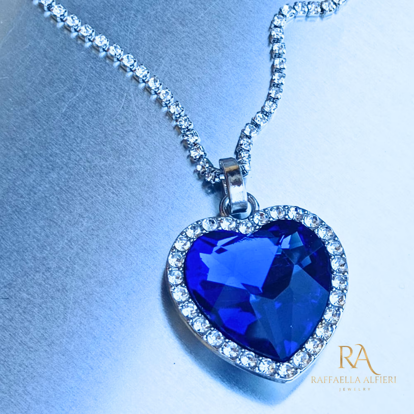 blue heart necklace