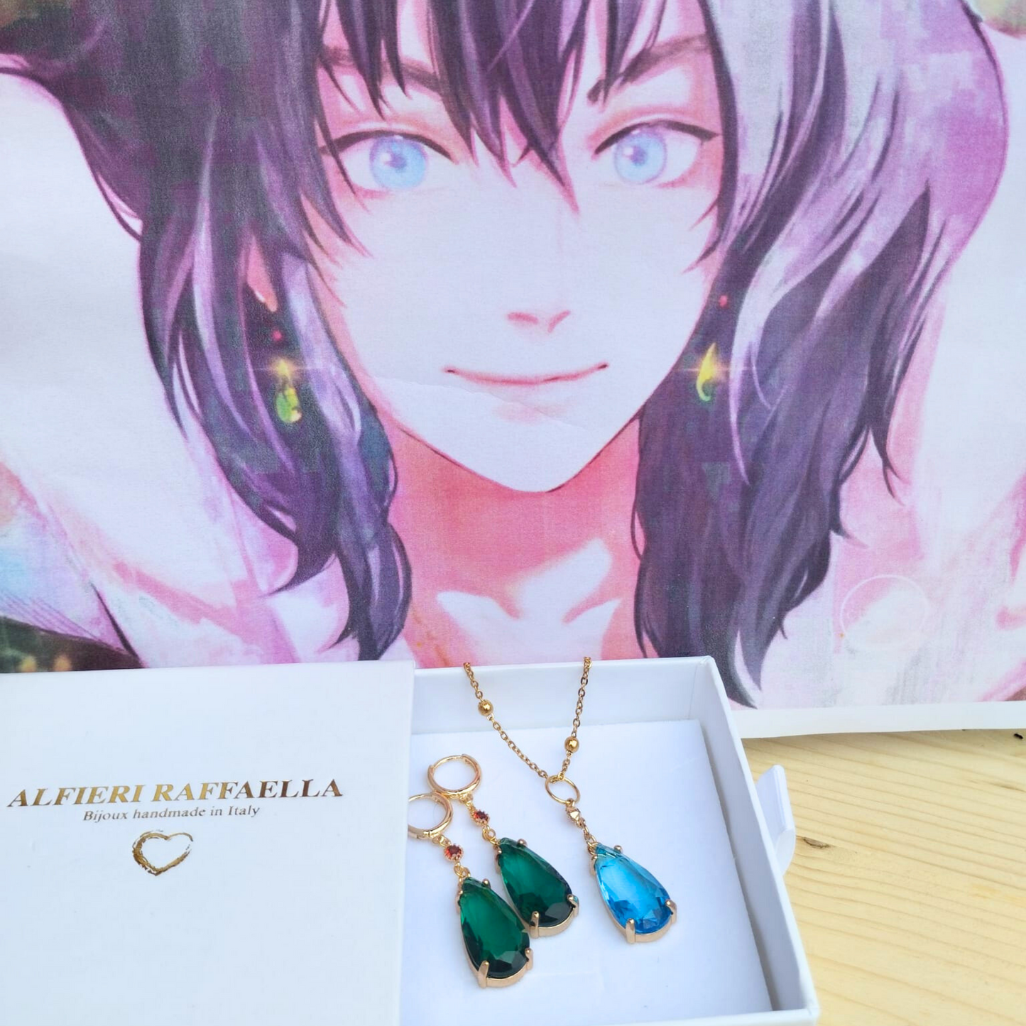 Howls Moving Castle Earrings and necklace