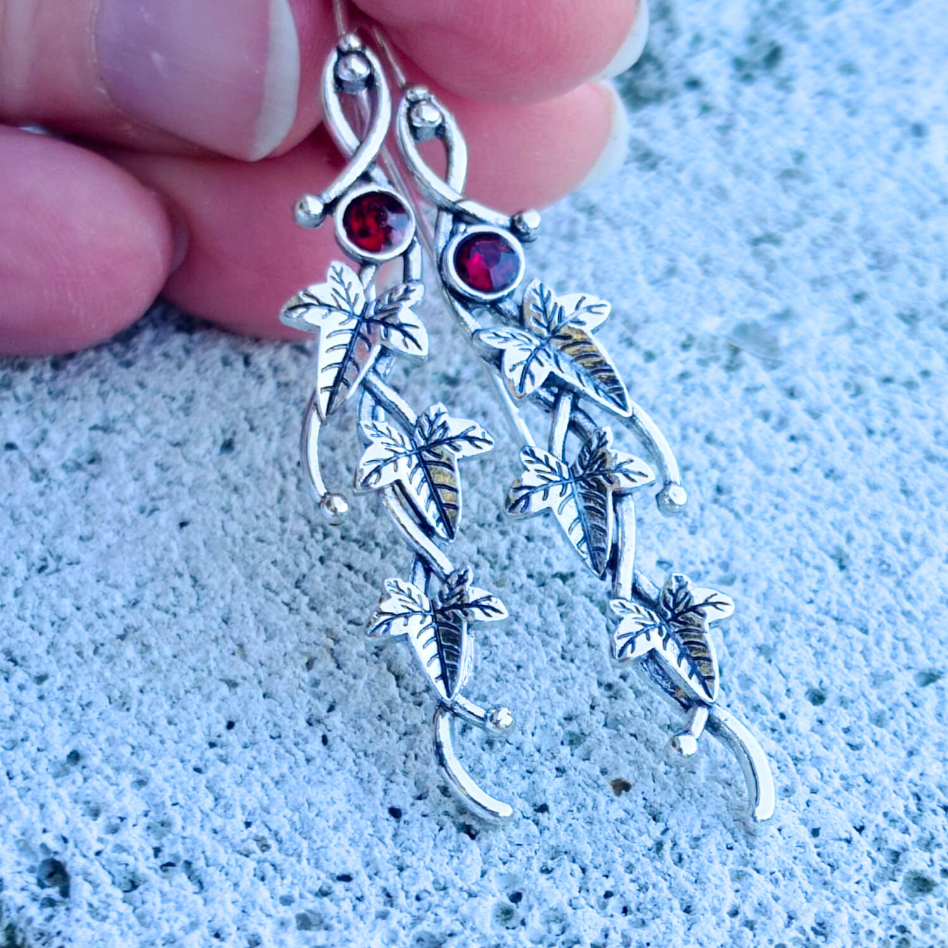 Earrings inspired by The Hobbit leaves