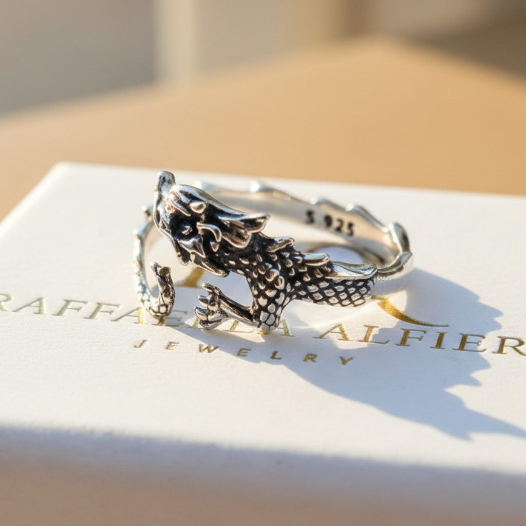 Anello regolabile in argento sterling 925 