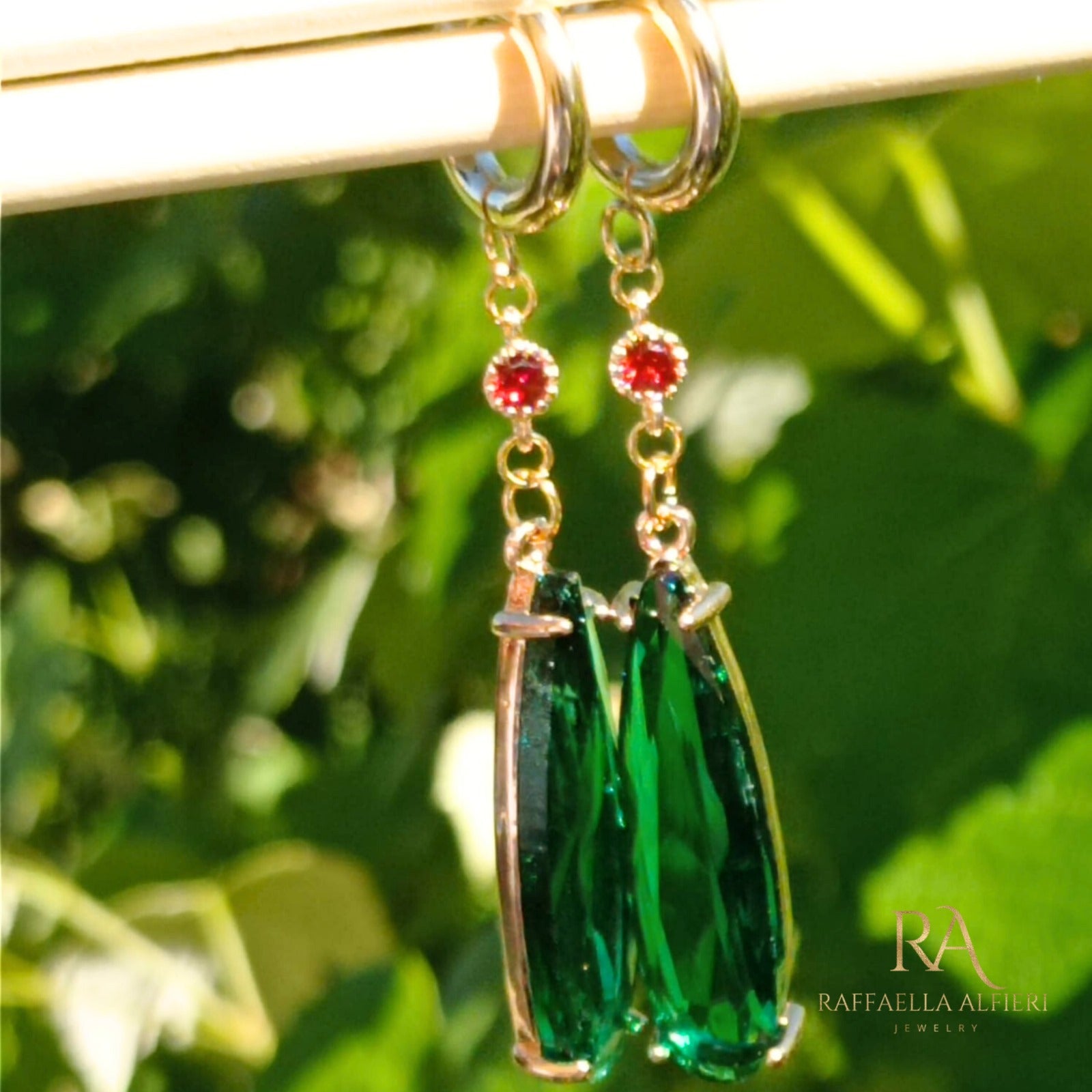 crystal emerald earrins