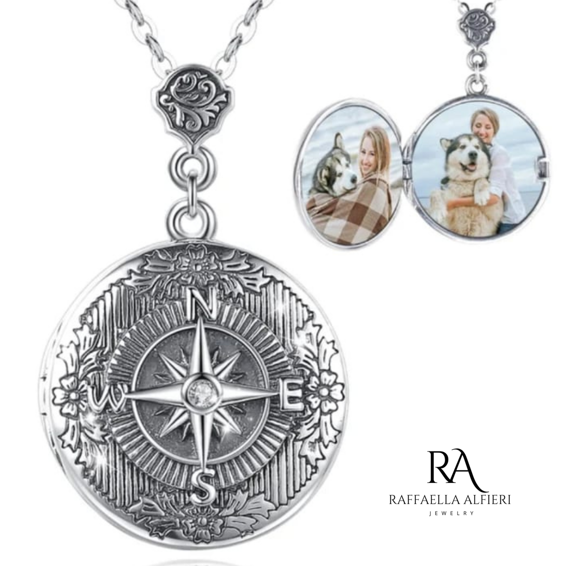 collana in argento porta foto